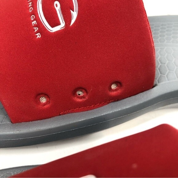 Columbia Yachtrocker PFG Slides Sandals Red Gray Outdoors 12 - Picture 5 of 10